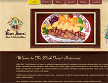 Tablet Screenshot of blackforestrestaurant.com